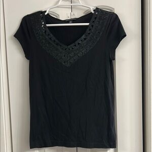 Elegant Black V-Neck Top